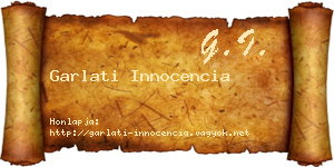 Garlati Innocencia névjegykártya